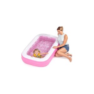 Inflatable Kiddie Pool with Soft Bottom and Handles for Stable Paddling and Swimming