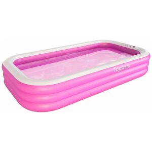 Inflatable Pool for Kids and Adults 118 x 72 x 22 Oversized Family Swimming Pool Size