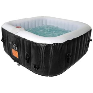 Inflatable Square Outdoor Hot Tub Spa with Ground Sheet and Accessories