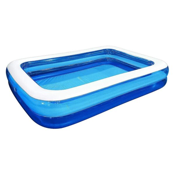 Inflatable Swimming Pool for Kids and Toddlers with PVC Frame and Rectangular Shape