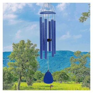 Inspired Wind Chimes in Klein Blue for Home and Outdoor Decoration with Unique Sound