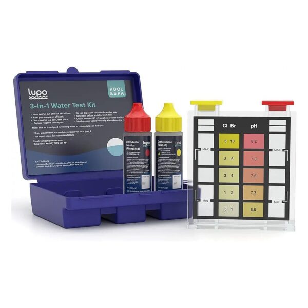 Instant Pool Water Test Kit for Fresh Salt Water Systems pH Chlorine Bromine