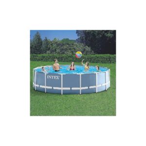 Insulated Metal Frame Round Swimming Pool with Clearview Window and Built-In Filter Pump