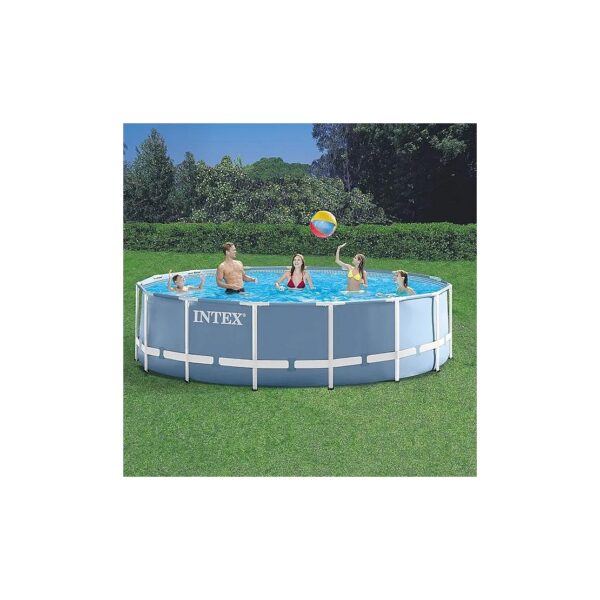 Insulated Metal Frame Round Swimming Pool with Clearview Window and Built-In Filter Pump