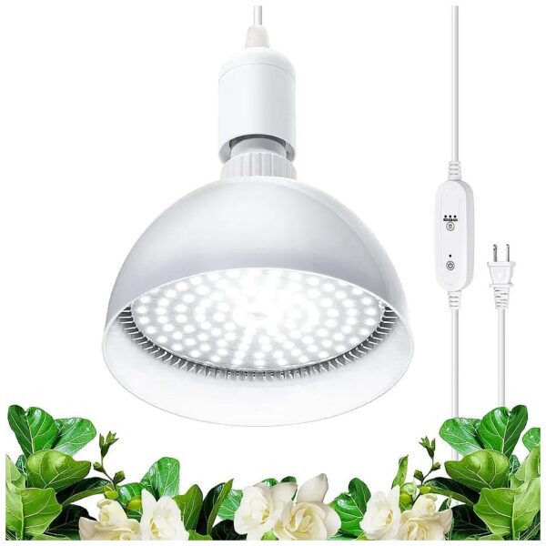 Intensity Grow Light Bulb with 4H/9H/14H Timer and Hanging System for Indoor Plant Care