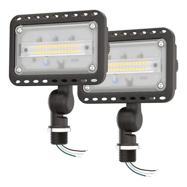 Intensity LED Flood Light 2-Pack 2800LM 180deg Adjustable for Outdoor Security