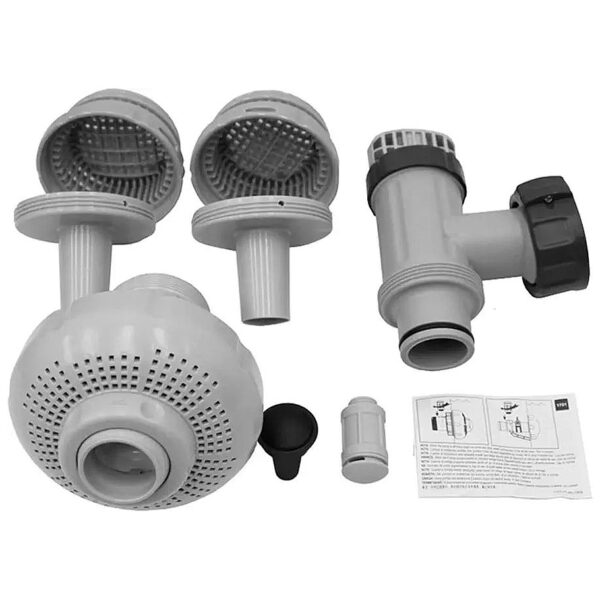 Intex Pool Inlet Air Water Jet Replacement Kit with Plunger Valve and Strainer Grid