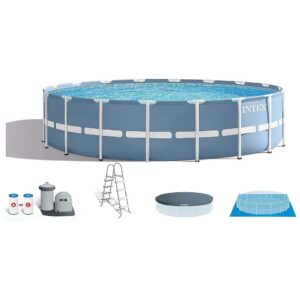 Jump into Fun with this 18 Foot Intex Prism Frame Pool and Filter Pump Package