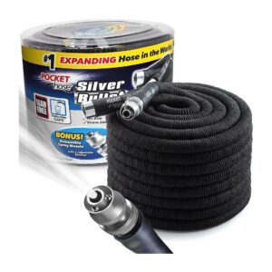 Kink-Proof and Expandable 100 Foot Garden Hose with Solid Aluminum Fittings