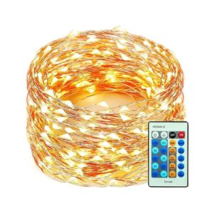 LED 99FT Copper Wire Fairy String Lights with Timer and Remote Control for Modern Decor