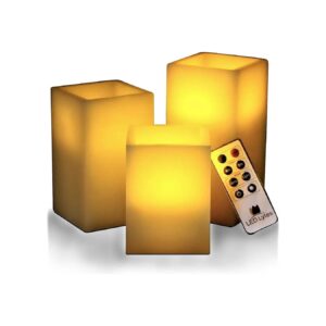 LED Candles with Real Wax and Amber Flame for Safe and Durable Home Decor