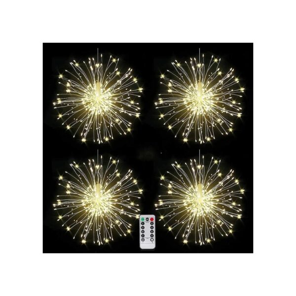 LED Copper Wire Firework Lights with Timer Function for Seasonal and Everyday Decoration