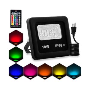 LED Floodlights with RGB Color Changing and Remote Control for Garden Stage Lighting