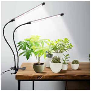 LED Grow Light Kit for Indoor Plants with 6000K Full Spectrum and 5-Level Dimming