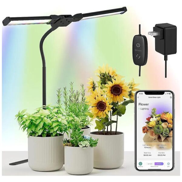 LED Grow Light for Indoor Plants with 80 LEDs and Customizable Modes