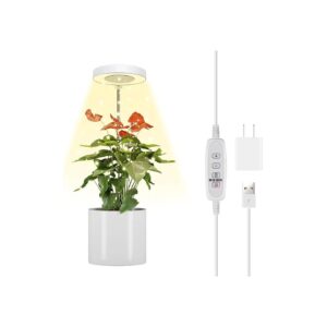 LED Grow Light for Seedlings and Succulents with 3 Colors and Auto Timer