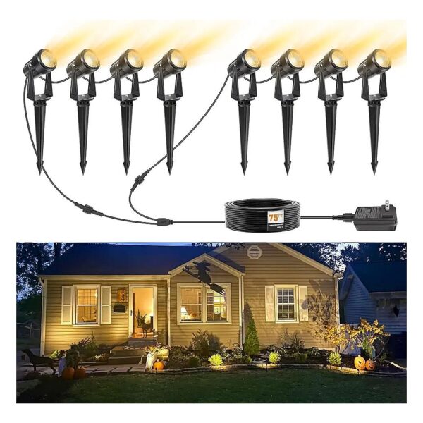 LED Indoor Outdoor Landscape Lighting Kit with Transformer for Tree Lawn Yard Decoration