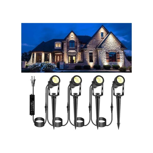 LED Landscape Lighting Kit for Yard Flag Tree Pathway Lawn Decor with 12V Low Voltage