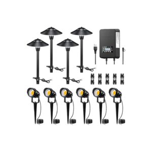 LED Landscape Lighting Kit with Transformer and Connectors for Modern Home and Yard Decor