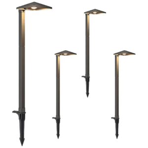 LED Outdoor Landscape Lighting 4 Pack with 50,000 Hour Lifespan and Energy Efficiency