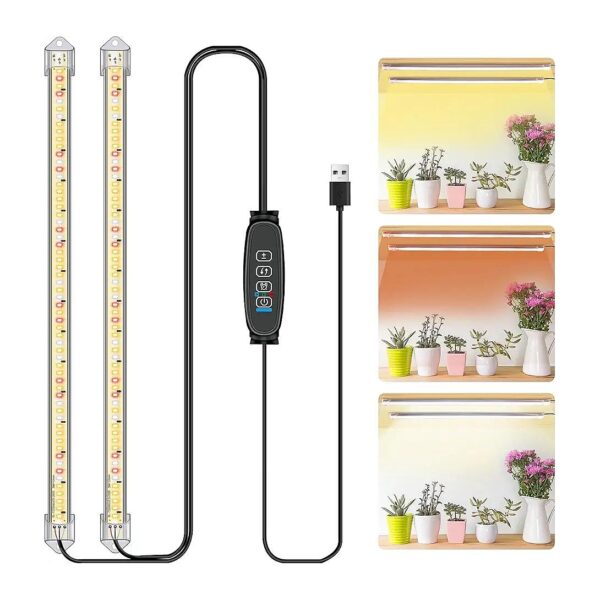 LED Plant Light Strip for Indoor Plants with Auto Timer and 10 Dimmable Levels