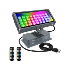 LED RGBW Wall Washer Lights with RF Remote Control for Color-Changing Lighting Effects