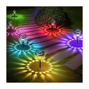 LED Solar Garden Lights with Multi-Color Changing Lights, 12 Hour Battery Life