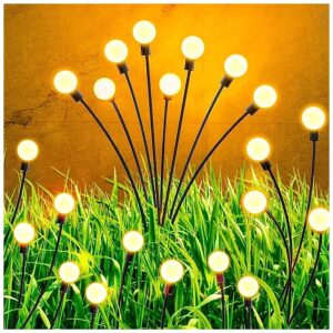 LED Solar Garden Lights with Swaying Mechanism and 8 Flashing Modes