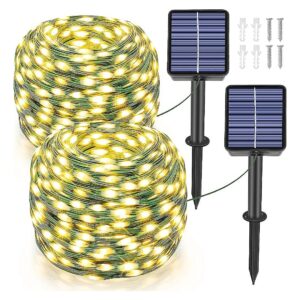 LED Solar Lights 8 Modes Warm White Outdoor Light for Yard Garden Patio