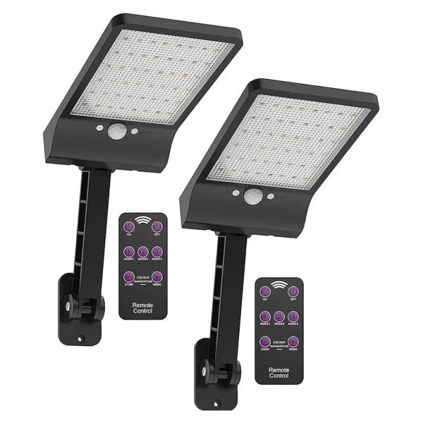 LED Solar Motion Sensor Light for Garden Garage with Adjustable Color