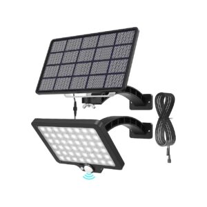 LED Solar Security Light with Separate Solar Panel and Battery for Outdoor Use