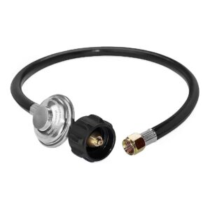 LP Gas Regulator and Hose Replacement for Outdoor Propane Grills and Appliances