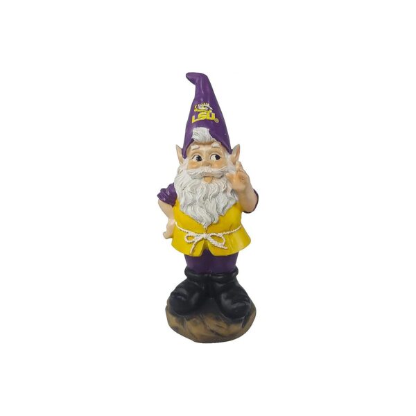 LSU Tigers Gnome Statue Indoor Outdoor Resin Figurine Decor Desk Garden Porch Gift