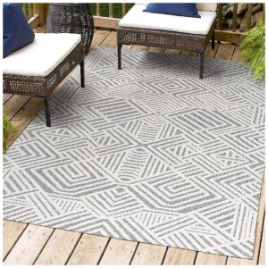 Large 3 ft x 5 ft Indoor Outdoor Rug for Modern Living Rooms and Backyards