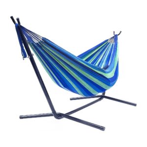 Large 60-Inch Hanging Hammock with Cotton and Polyester Fabric