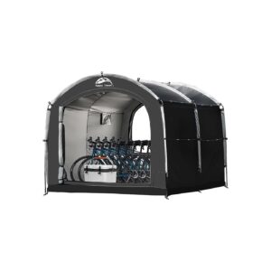 Large 8x7x6ft Waterproof Outdoor Bike Storage Tent with Double Doors and Portable Design