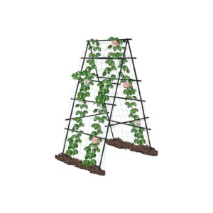 Large Capacity A-Frame Garden Trellis for Supporting Climbing Plants and Vines