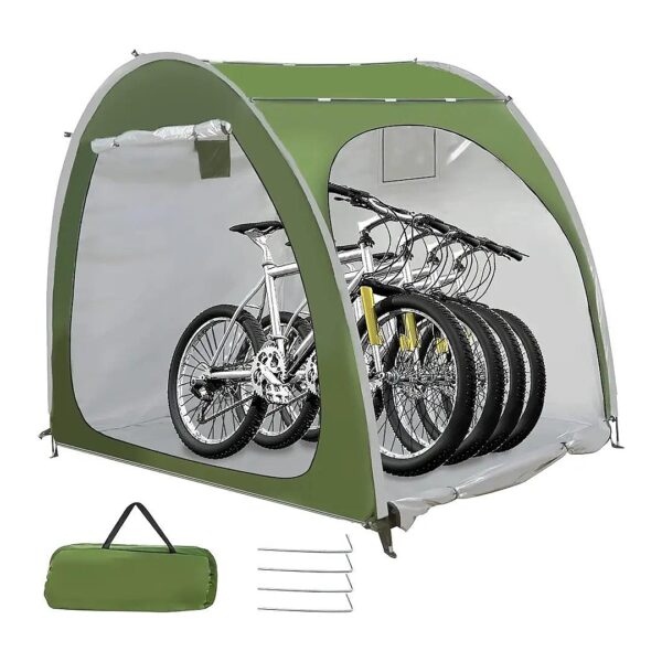 Large Capacity Bike Storage Tent with Waterproof Oxford Fabric for Camping Hiking 4 Bikes