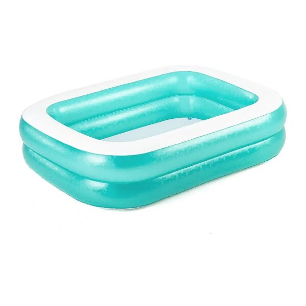 Large Capacity Blue Rectangular Inflatable Pool for Family Gatherings and Events