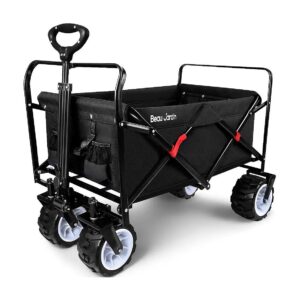 Large Capacity Collapsible Folding Wagon for Beach or Park Outings