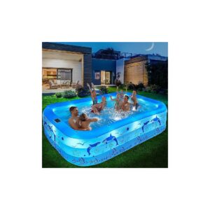 Large Capacity Family Inflatable Pool for Adults and Kids with Solar Power