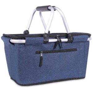 Large Collapsible Market Basket with One Handle for Picnic Adventure