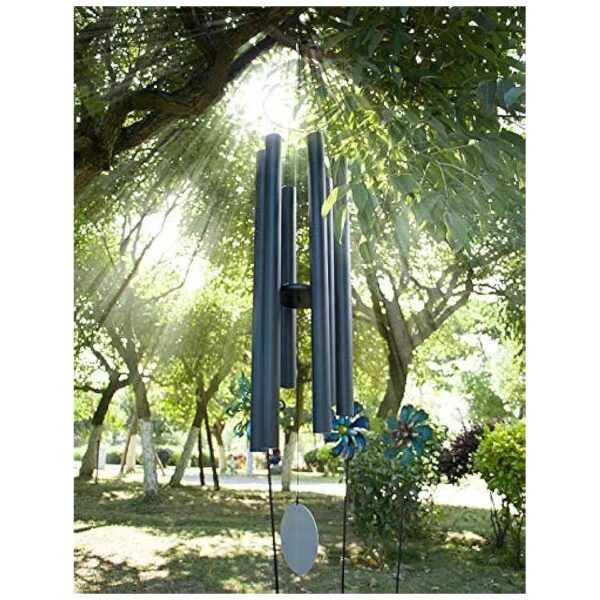 Large Deep Tone Outdoor Wind Chimes with 6 Metal Tubes for Patio Garden Home Decor