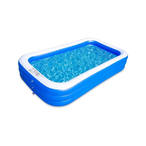 Large Kiddie Pool for Backyard Fun, 120'' x 72'' x 22'', Inflatable and Easy to Use