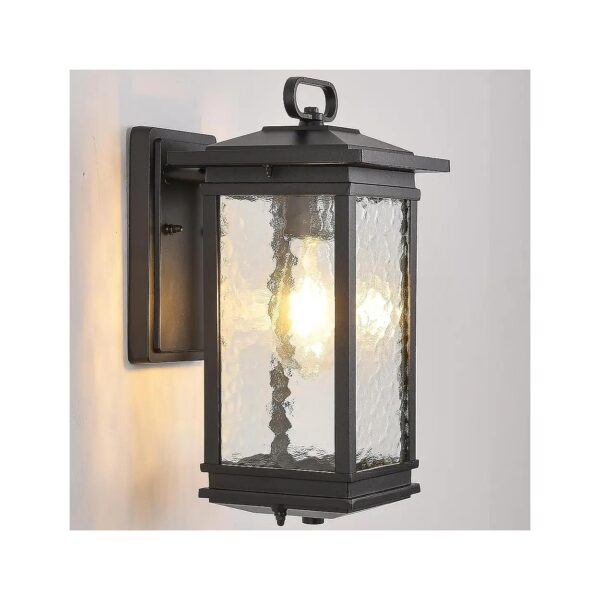 Large Outdoor Wall Lighting Fixtures Black Aluminum Water Glass Sconce