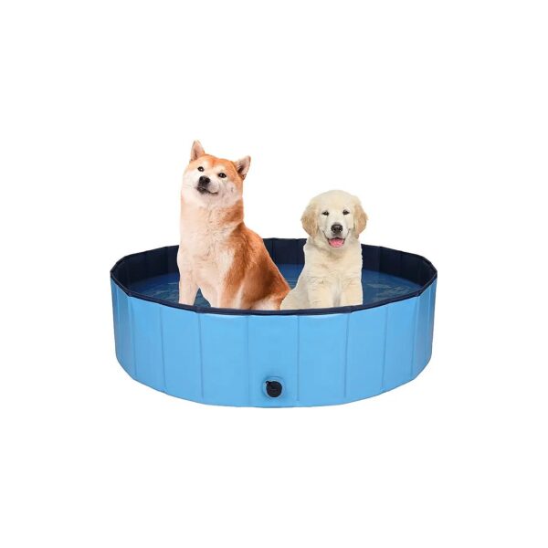 Large Pet Pool for Dogs Medium to Large Breeds Sturdy PVC Material Blue