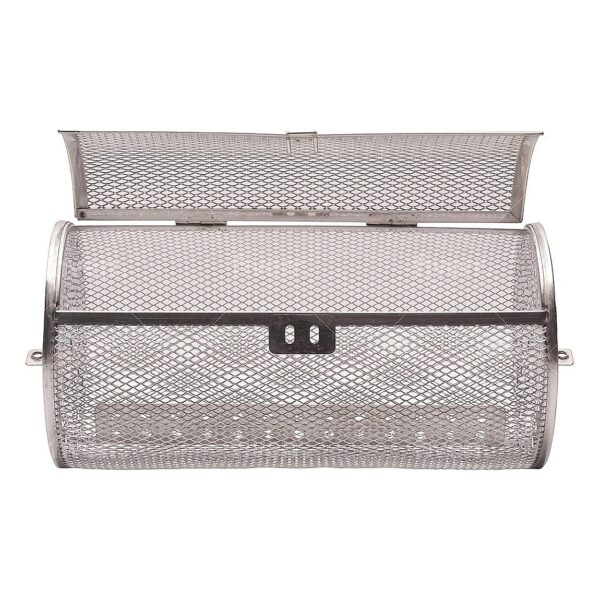 Large Portable Stainless Steel Veggie Grill Basket for Outdoor BBQ