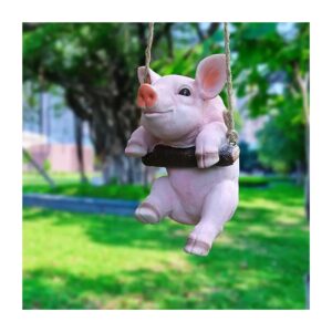 Large Resin Hanging Pig Statue for Outdoor Decor Home and Garden Decoration