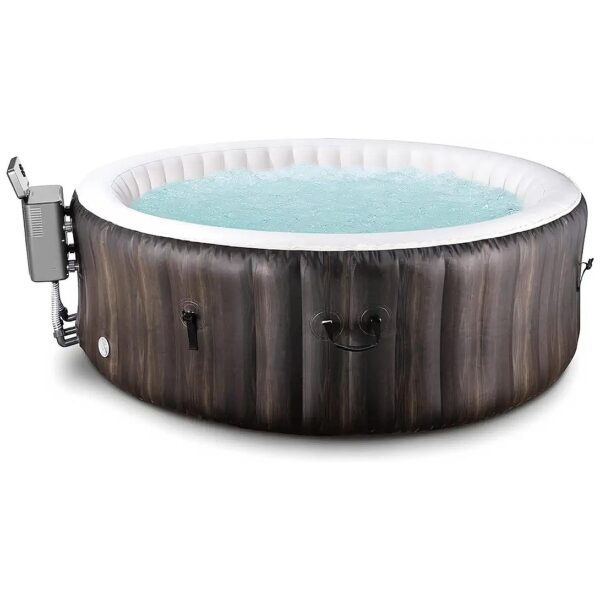 Large Round Inflatable Hot Tub with LED Lighting for Home Spa