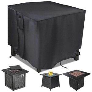 Large Square Fire Table Cover for 28 Inch Propane Gas Fire Pit